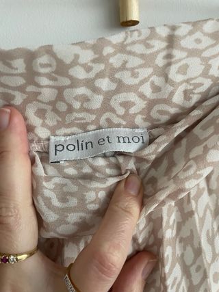 Falda larga animal print beige y marrón