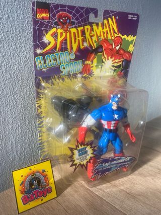 Spider-Man Electro Spark Captain America Toy Biz