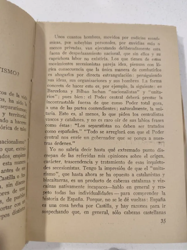 Libro España Invertebrada - Ortega y Gasset