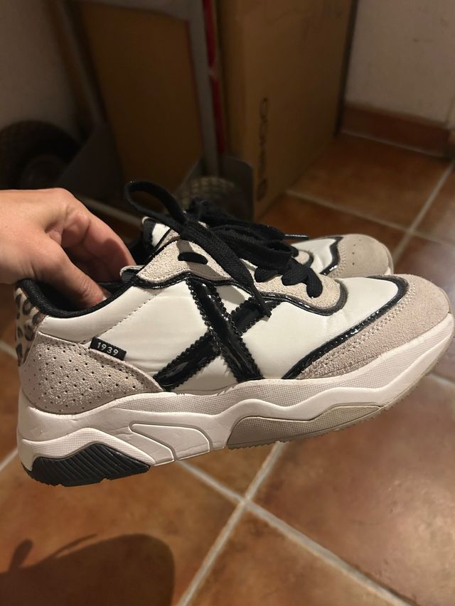 Bambas Munich leopardo beige/blanco