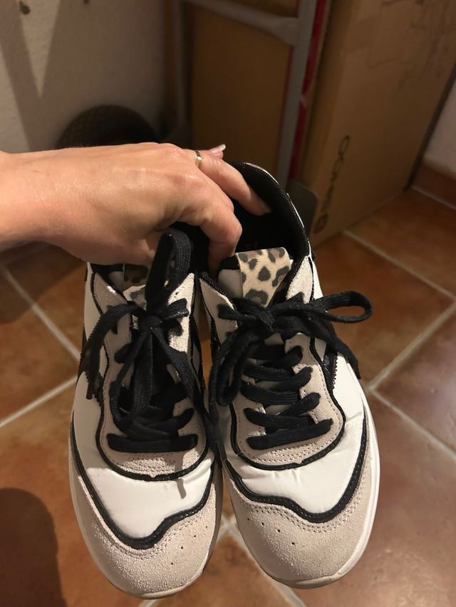 Bambas Munich leopardo beige/blanco