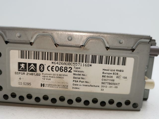 SISTEMA AUDIO / RADIO CD PEUGEOT 3008