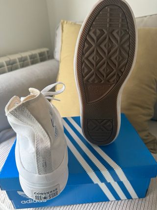 Converse plataforma blancas