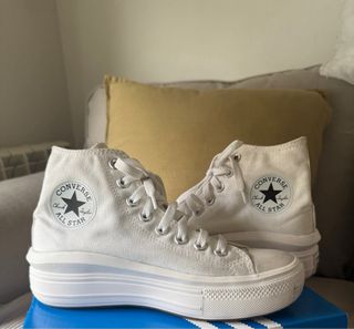 Converse plataforma blancas