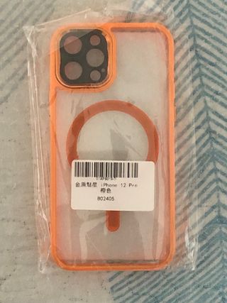 Funda iPhone 12 Pro Naranja Transparente