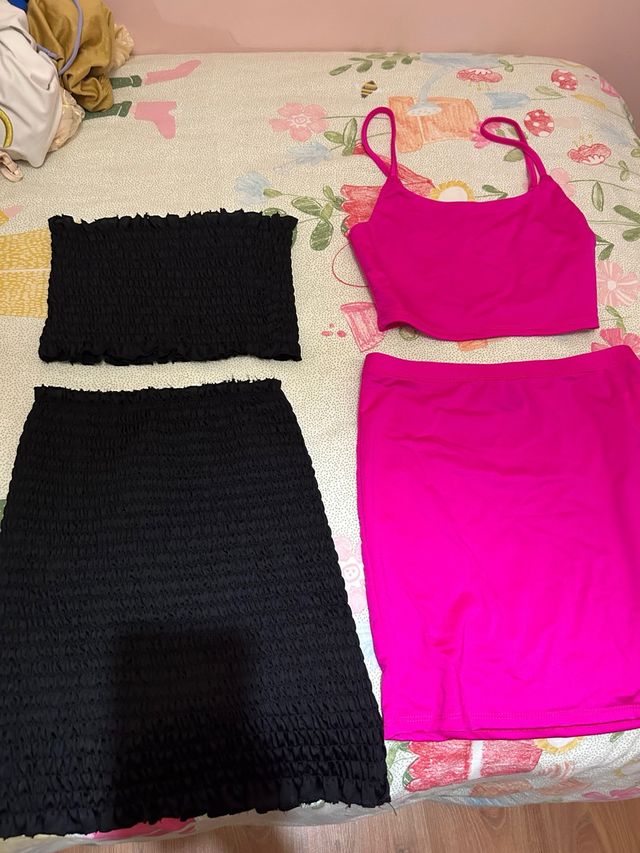 2 Conjuntos Verano Negro y Rosa