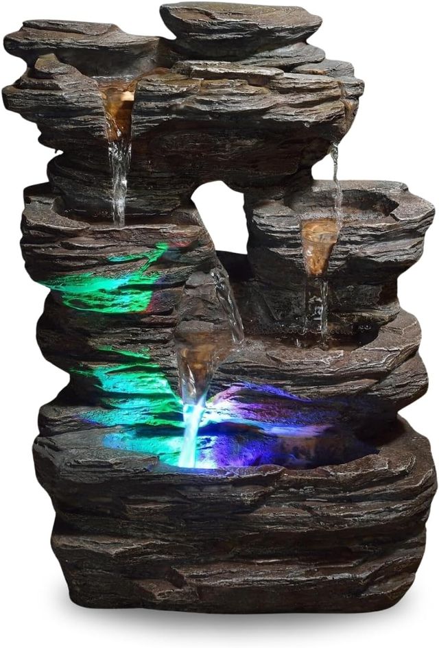 Fuente Zen Luz SCFR130 Naturaleza Piedra