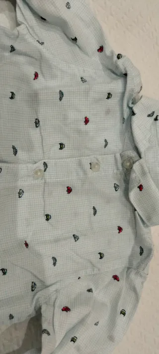 Camicia neonato fantasia auto