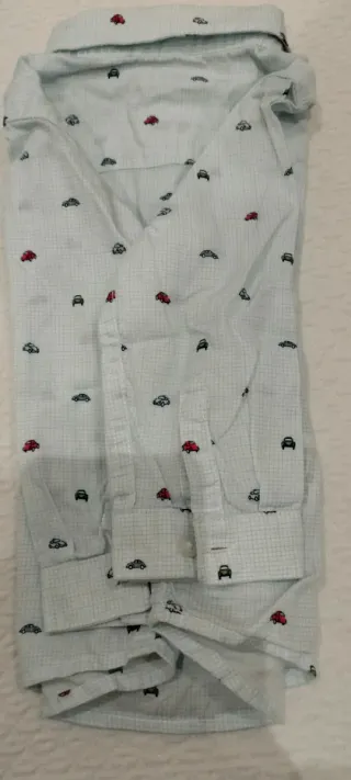 Camicia neonato fantasia auto