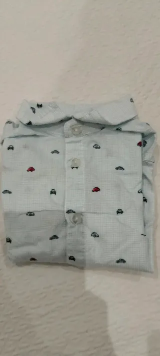 Camicia neonato fantasia auto