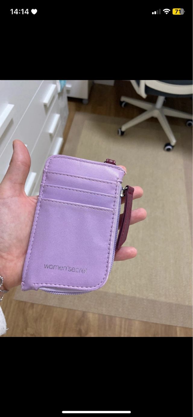 Monedero/tarjetero Snoopy morado