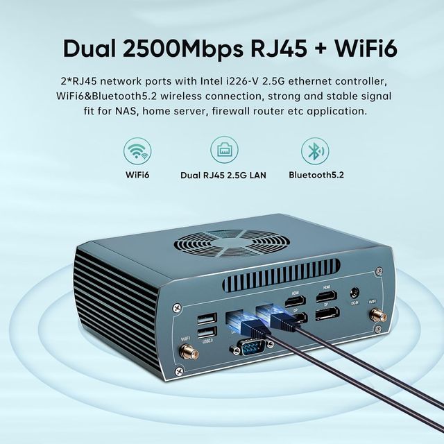 Mini PC Semi Fanless AMD Ryzen 7540U (Barebone)