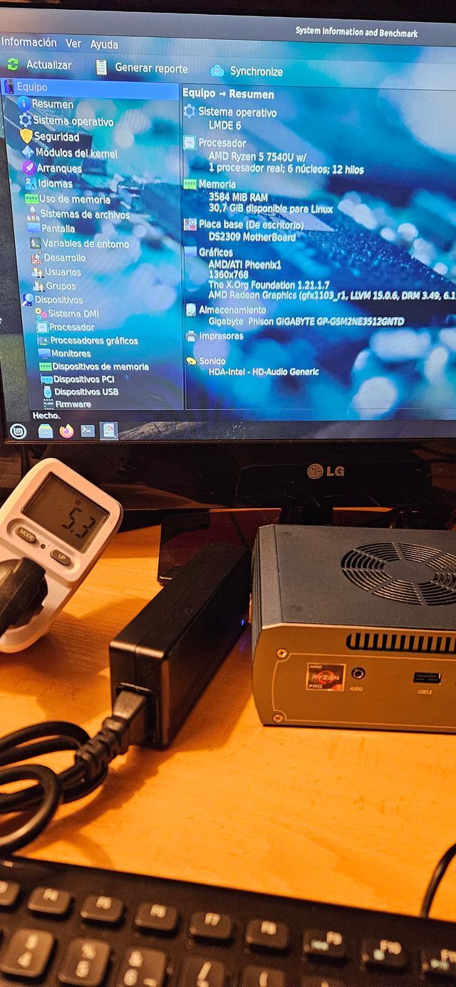 Mini PC Semi Fanless AMD Ryzen 7540U (Barebone)