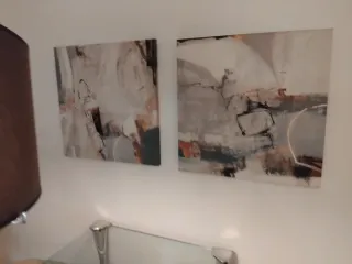 Set di 2 quadri astratti moderni