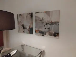 Set di 2 quadri astratti moderni