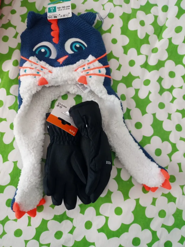 Conjunto Gorro y Guantes Invierno Niña