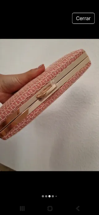 Bolso de fiesta dorado y rosa