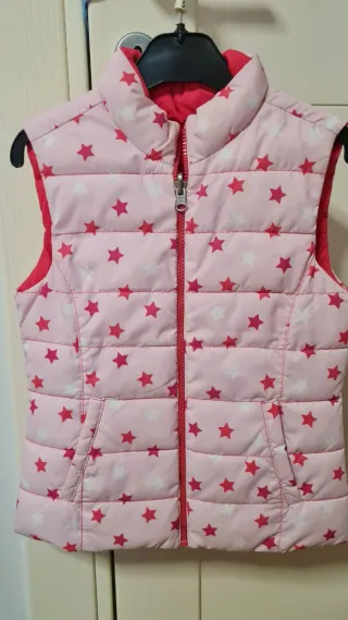 Piumino Benetton duble face bimba 7-8 anni stelle