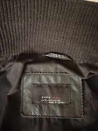 Cazadora Piel hombre Zara Talla M