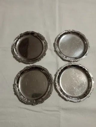 Set 4 Sottobicchieri Acciaio Vintage