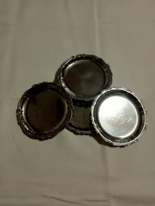 Set 4 Sottobicchieri Acciaio Vintage