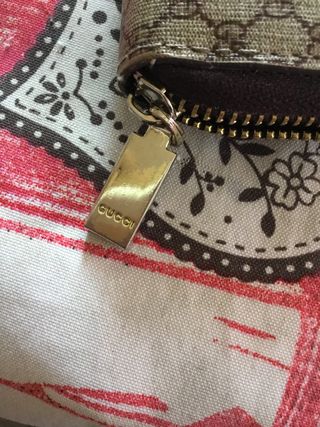 Portafoglio Gucci Beige/Marrone GG Supreme