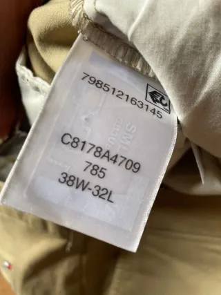 Pantalones Chinos Tommy Hilfiger W38 L32 Slim Fit