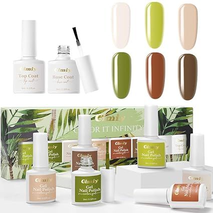 Esmaltes Gimiy Gel 6 Colores + Top Coat