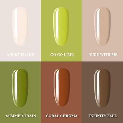 Esmaltes Gimiy Gel 6 Colores + Top Coat