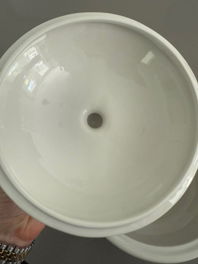 Zuppiera Churchill blu e bianca