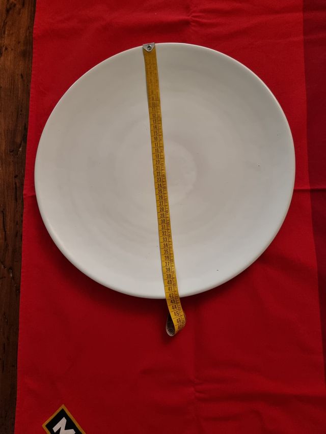 Piatto da portata o da torta di ceramica umbra