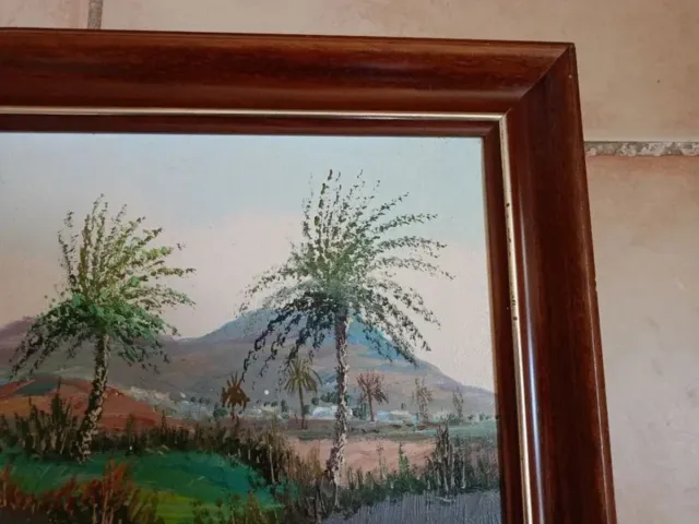 Pintura a óleo emoldurada