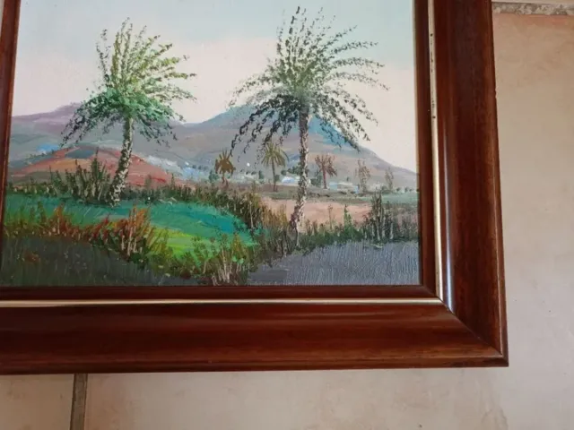 Pintura a óleo emoldurada