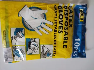 Guantes Desechables Látex GOLD 10uds