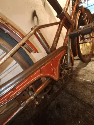 Bicicleta antigua llantas madera carburo 1920/1930