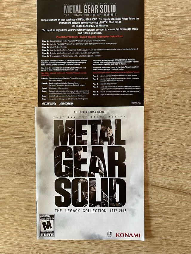 Metal Gear Solid The Legacy Collection PS3