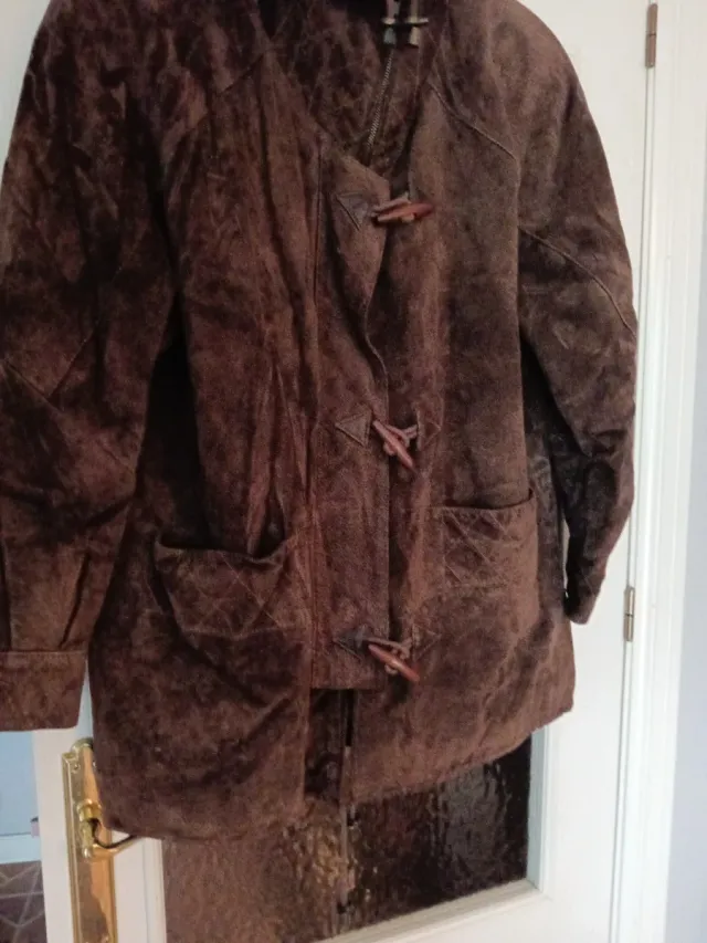 Cazadora Piel Vuelta Mujer Marrón