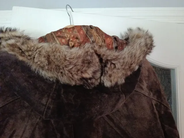 Cazadora Piel Vuelta Mujer Marrón