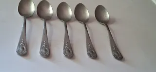 5 Cucchiaini da Dessert Alpaca Gallo