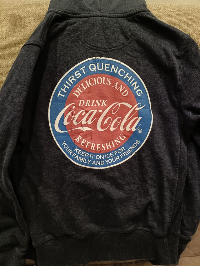 Felpa Coca-Cola con cappuccio e zip - Taglia S