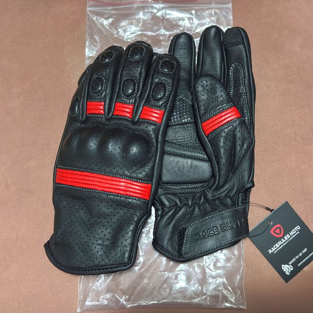 Guantes de moto cuero Talla M (8,5) Homologados CE