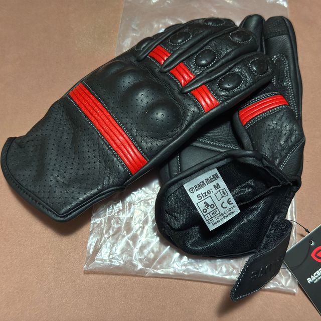 Guantes de moto cuero Talla M (8,5) Homologados CE