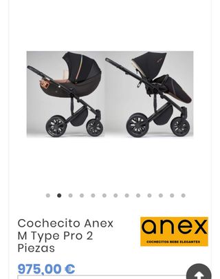 Carrito Anex M/Type PRO 2 piezas Negro-Beige bebe