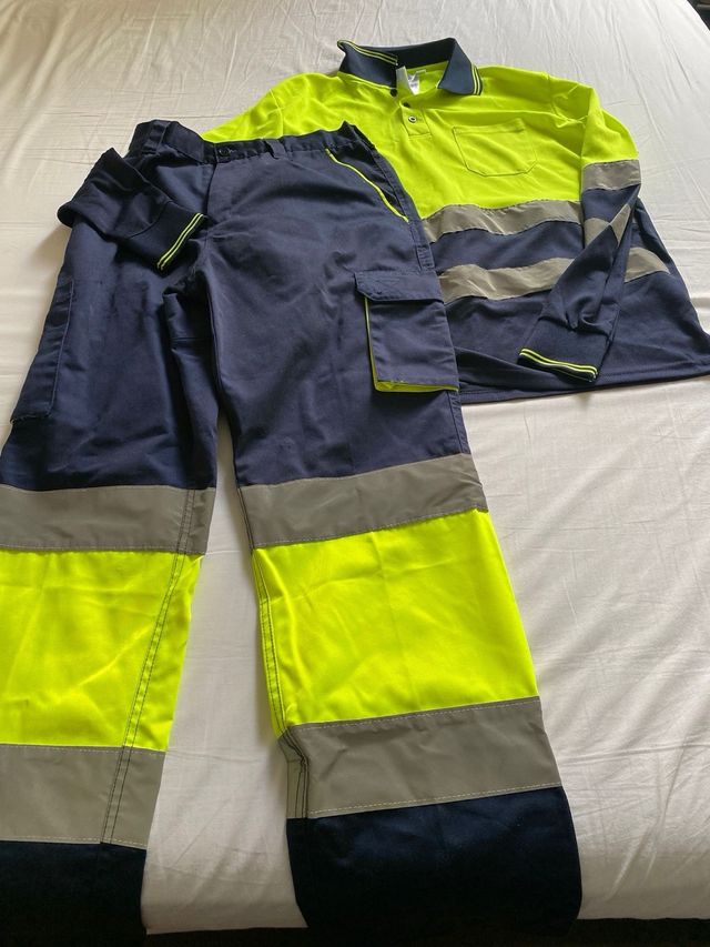 Polo M Pantalón 42 Alta Visibilidad Amarillo-Negro