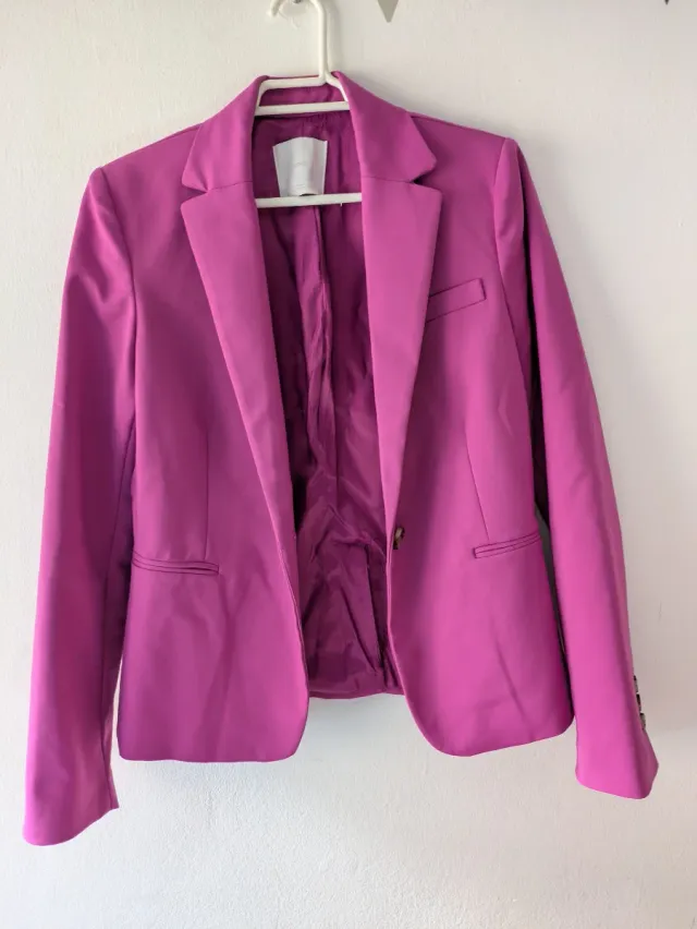 Chaqueta traje fucsia