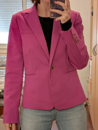 Chaqueta traje fucsia