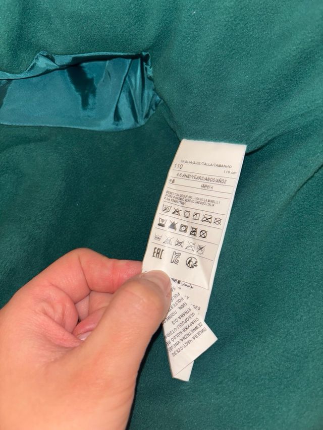 Cazadora Benetton verde talla M NUEVA