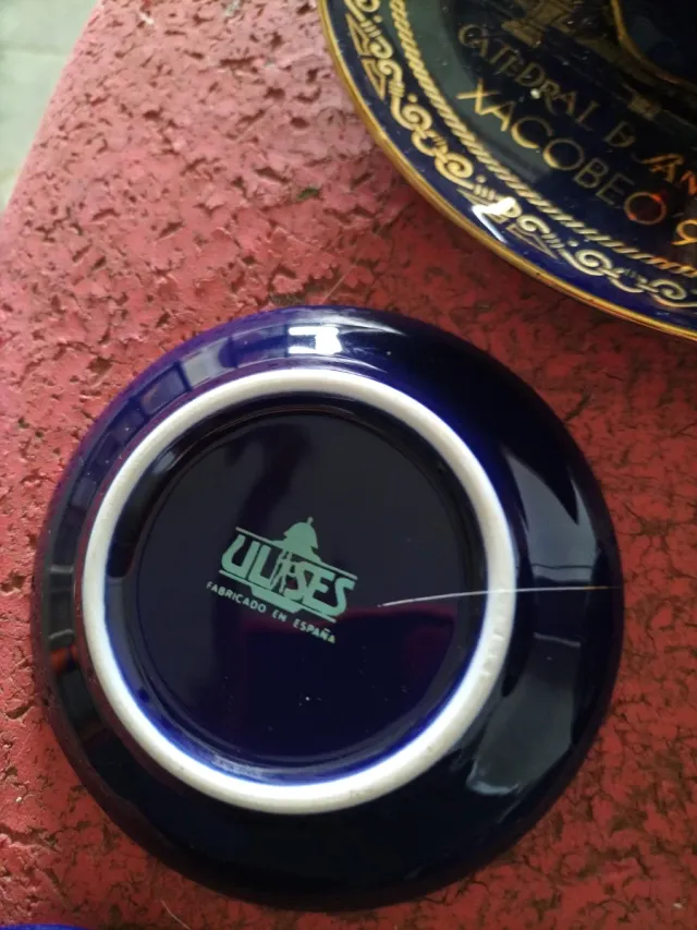 Lote porcelana azul y oro