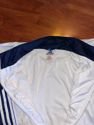 Chaqueta Adidas Vintage Azul y Blanca