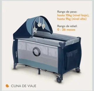 Cuna de viaje Lionelo con cambiador